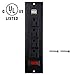 VILONG Recessed Power Strip with USB, Black Desktop Power Grommet, 1440 J 4-Outlets with Standard Plug 9.8 ft Power Cord Conference Office Home Kitchen (Black)