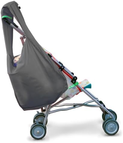 Hatch Things SureShop Reusable Shopping Bag That Clips On To Keep Strollers Standing, Grey