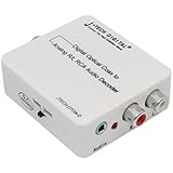 J-Tech Digital &reg; Optical SPDIF Toslink / Coaxial Digital to Analog Audio Decoder Converter with PCM , 5.1 Dolby Digital & DTS Support with 3.5mm Jack Headphone/Speaker Outputs
