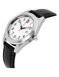 Victorinox 26043CB Garrison - Reloj de pulsera para mujer, esfera blanca, correa de piel
