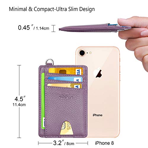 FurArt Slim Minimalist Wallet, Front Pocket Wallets, RFID Blocking, Credit Card Holder with Disassembly D-Shackle - Thumbnail 6