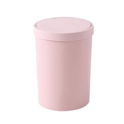 Galapara Bathroom Trash Can Garbage Can Fashion Simple Trash Can Kitchen Bedroom Garbage Bin Push Bounce Lock Garbage Container Waste Basket For