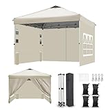 RHOLUTA 10x10 Pop Up Canopy Tent with Sidewalls and