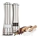 Salt and Pepper Grinder Set – Stainless Steel w/Ceramic Blade and Easy Twist Technology (2 units)