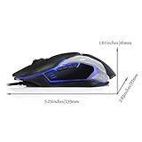 Gaming Mouse, Wotmic Mice Wired Mouse USB Mouse Computer Mouse LED Mouse for Windows7 Windows Vista Windows XP, Windows98 Side Control Black