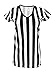 Mato & Hash Womens Referee Shirts | Comfortable V-Neck Ref Shirt for Waitresses, Refs, More! - Black/White 2XL