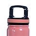27 Oz. Vacuum Insulated 18/8 Stainless Steel Powder Coated water bottle with wide mouth lid and integrated Carabiner Sand