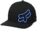 Fox Racing Men's Standard Flex 45 Flexfit HAT, Black/Blue, S/M