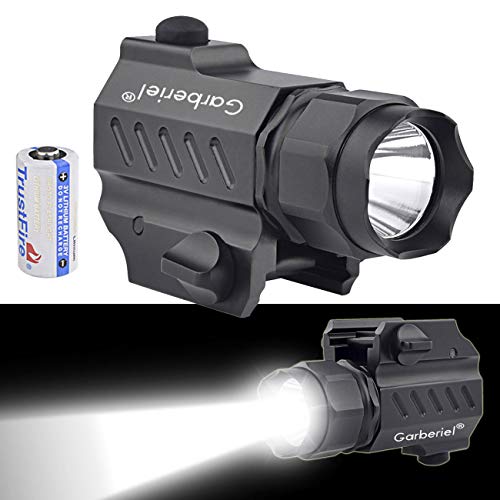 Garberiel LED Handgun Flashlight 210 Lumens 2 Modes Waterproof LED Tactical Gun Flashlight Torch Light