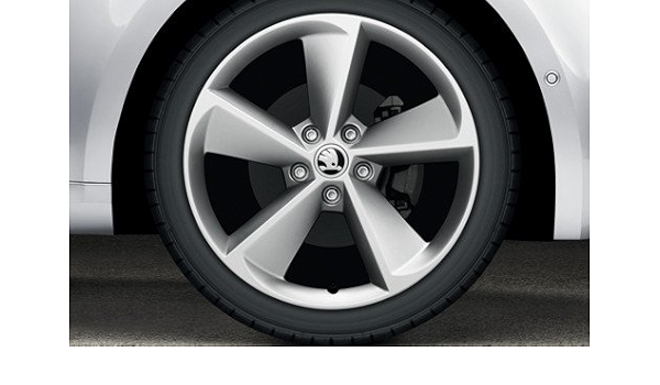 Skoda Llanta de metal ligero golus 7; 5J 18 en plata ...