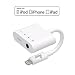 dity iPhone Headphone Adapter | Apple MFi Certified 5 in 1 Dongle Splitter (White)