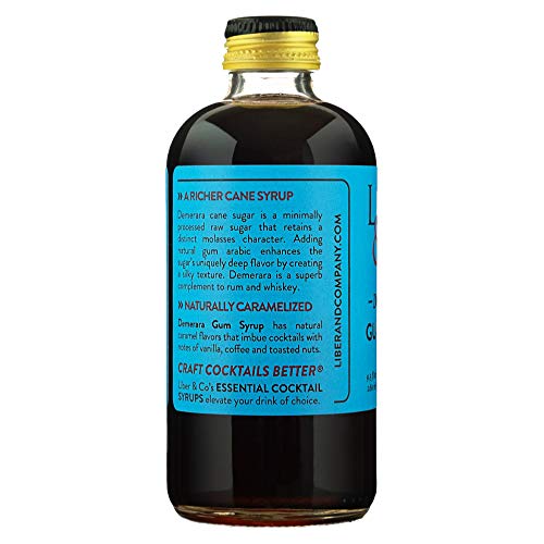 Liber & Co. Demerara Gum Syrup (9.5 oz.) Simple Syrup Made with