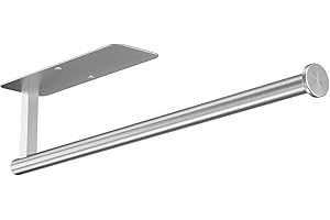 ASTOFLI Wall Mount Paper Towel Holder, Sturdy Under Cabinet Paper Towel Holder Wall Mount, Stainless Steel Hanging Paper Towel Holders, Strong Self Adhesive Wall Towel roll Holder