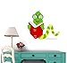 Wallmonkeys Happy Worm Reading Book Wall Decal Peel and Stick Graphic | Great Stickers for Nursery, Bedroom and Classrooms | Will Not Damage Your Walls or Leave Any Residue
