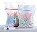 Premium Quality White Mesh Laundry Bags for Lingerie , Delicates & Intimates - Net Wash Bags with Colorful Zippers for Washing Machine , Dryer , Home ,Travel & Gym (Set of 5)