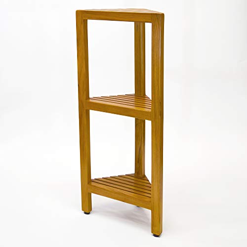 Asta Zini 3Tier Free Standing Corner Shelf, Bathroom Corner Stand