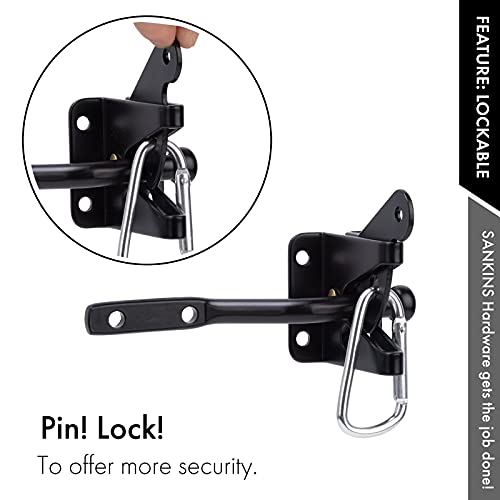 Self Locking Gate Latch Automatic Gravity Lever for Wood Fence Gate