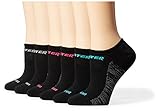Starter Women's 6-Pack Athletic No-Show Socks, Amazon Exclusive, Black, Medium (Shoe Size 5-9.5)