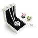 Aromatherapy Essential Oil & Diffuser Necklace Gift Set Heart Jewelry Premium Hypoallergenic Stainless Steel Perfume Pendant Locket Adjustable 23.6