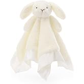 Apricot Lamb Stuffed Animals Soft Security Blanket White Bunny Rabbit Infant Nursery Character Blanket Luxury Snuggler Plush(White Bunny, 14 Inches)