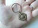 Bronze Open Metal Compass Keychain - I'd Be Lost Without You; 8 Year Aniversary Gift, Couples Keychain
