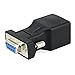 Aucent DB9 RS232 Female to RJ45 Network Adapter, COM Port to Cat5e/6 LAN Ethernet Port Converter, DB9 Serial Port Female to RJ45 Female (Pack of 2)