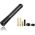 Sylvil Car Short Antenna, 3.15" Stubby Aluminum Radio Antenna Replacement, Carbon Fiber Antenna Kit with Screws, AM/FM Roof Mount Car Radio Reception Antenna Mast for Most Cars SUVs (Black)