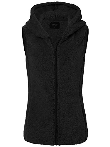 JayJay Women Athlete Ultra Soft Fur Fleece Sleeveless Hoodie
Vest,Black,2XL JayJay Women Athlete Ultra Soft Fur Fleece Sleeveless Hoodie
Vest,Black,2XL