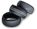 Keepfit 3 Silicone Wedding Ring Silicone Wedding Band for Men Climbing and Outdoors (Grey Stipe, 9)