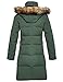 ADOMI Women's Long Hooded Thickened Down Coat with Fur Trim Army Green L