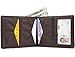 Big Skinny Men's Super Stretch Skinny Leather Bi-Fold Slim Wallet, Holds Up to 30 Cards, Brown (SKNYLSSBR)