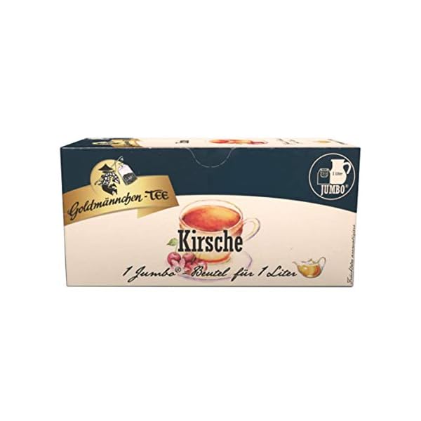 Goldmännchen Jumbo Tee Kirsche, Früchtetee, 20 Teebeutel / 9er Pack