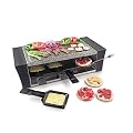 Swissmar KF-77087 Locarno 8 Person Pizza /Raclette Party Grill with Granite Stone Top, Black
