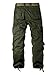 AKARMY Men's Casual Cargo Pants Military Army Camo Pants Combat Work Pants with 8 Pockets Military Green 36