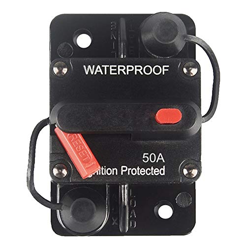 OUHL 50 Amp Circuit Breaker Manual Reset 30250A for Car Truck Rv ATV Marine Trolling Motors