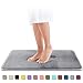 Genteele Memory Foam Bath Mat Non Slip Absorbent Super Cozy Velvet Bathroom Rug Carpet (17 inches X 24 inches, Gray) primary
