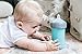 Mason Bottle 8oz Silicone Baby Bottle with Medium Flow Nipple (3+ Months) – Breastfeeding Bottle, Reusable Silicone Squeeze Pouch – BPA & BPS-Free, Non-Toxic, Made in USA (Teal)