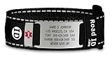 Road ID Medical Alert Bracelet - the Wrist ID Sport and Medical Alert Badge - Personalized Medical ID Bracelet and Child ID - Fits Adults & Kids