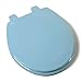 Deluxe Regency Blue Wood Round Toilet Seat