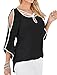 Fairviewer Women's Loose Chiffon Long Sleeve Shirt Tops