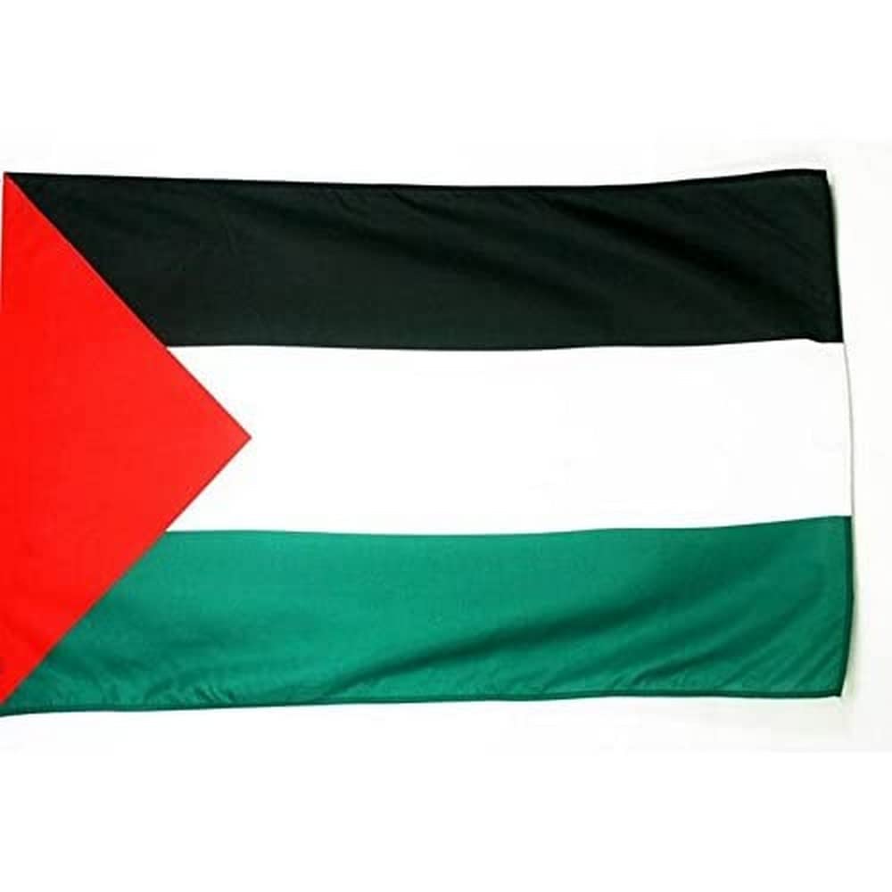 AZ FLAG - Palestine Big Flag - 5x8 Ft - Palestinian Large Banner with Sleeve - 100% Polyester - Fade Resistant - Vivid Colors - 5' x 8' Feet - 250x150 Cm