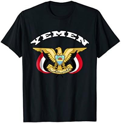 Yemen National Pride Yemeni T-shirts TeesYemen T-shirt Coat of arms Yemeni Tee Flag souvenir Aden T-Shirt