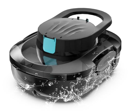 S1 PRO Cordless Pool Vacuum Robot, Pool Cleaner with 130-Min Runtime, Fast Charging, Pool Vacuum for Above-Ground & Flat In-Ground Pools up to 110㎡, Strong Suction Power, Advanced Motor, Onyx