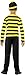 Medium Black And Yellow Children's Wheres Wally Fancy Dress Costume.
