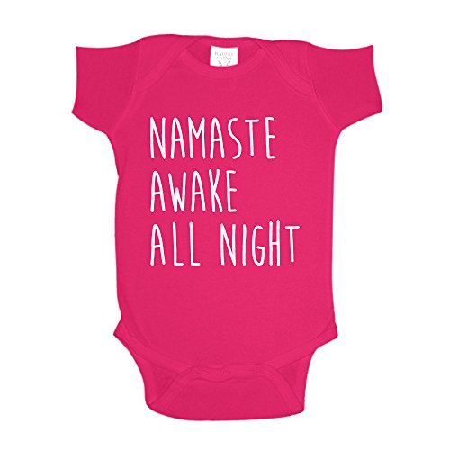 Namaste Awake All Night Baby One Piece NB Cyber Pink