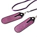 2 Pcs For E-Cig Shisha Pen Holder Neck Strap Lanyard PU Leather Pouch for Ego Cigarette Purple