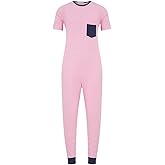 Kaycey Short Sleeve Long Leg Jumpsuit, Zip Back, Adaptive Clothing for People with Special Needs, Cotton