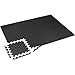 Yes4All Interlocking Exercise Foam Mats with Border – Interlocking Floor Mats for Gym Equipment – Eva Interlocking Floor Tiles (Black)