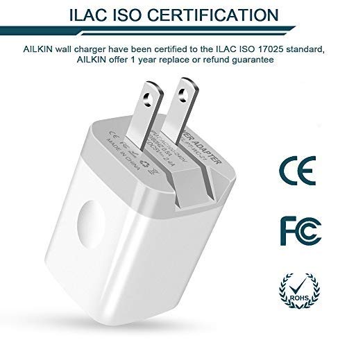 USB Wall Charger, Foldable Charger Adapter, AILKIN 2Pack