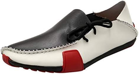 Kauneus Men's Genuine Leather Slipper Loafers Flat Shoes Slip-Ons